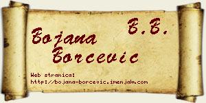 Bojana Borčević vizit kartica